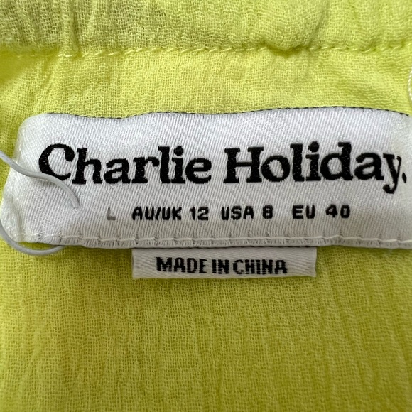 Anthropologie-Charlie Holiday The Zephyr mini dress Size 8. Halter top, ruffles - Picture 7 of 11